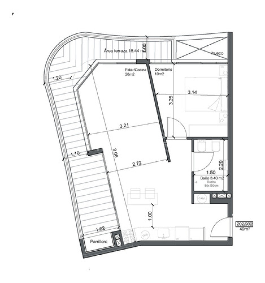 Apartamento ID.1172 - Venta Espectacular Apartamento De 1 Dormitorio Al Frente En El Cordón Con Parrillero. Gran Metraje Interior E Importante Terraza! (cod 1172)