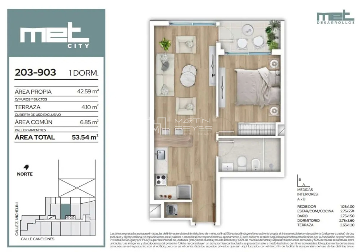 Apartamento ID.739 - Venta Apartamento 1 Dormitorio en Cordón Sur 703