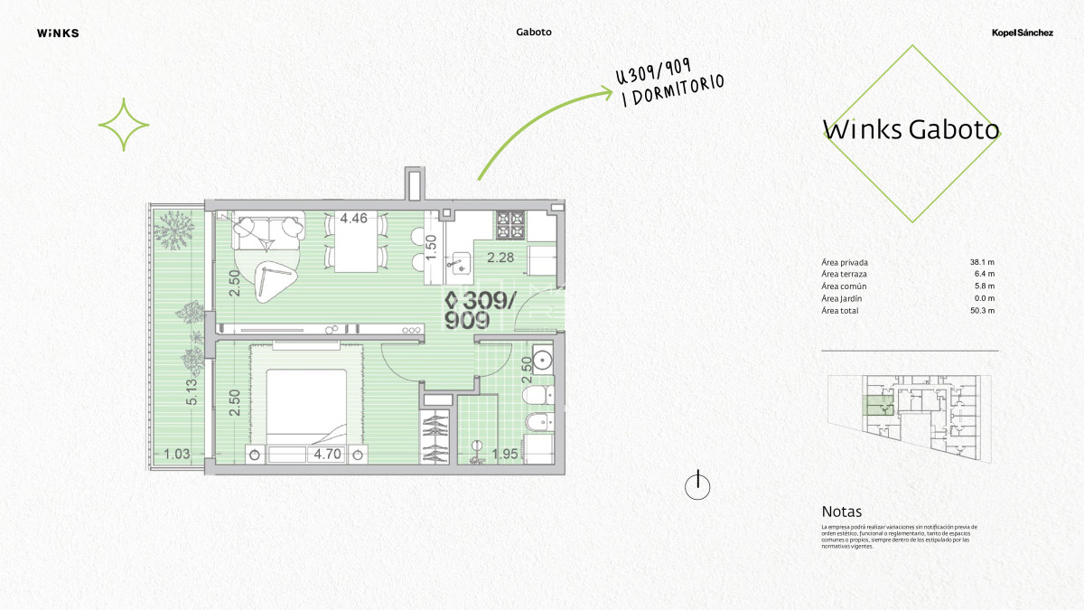 Apartamento ID.1445 - Venta Apartamento 1 Dormitorio en Cordón (Cod. 1445)