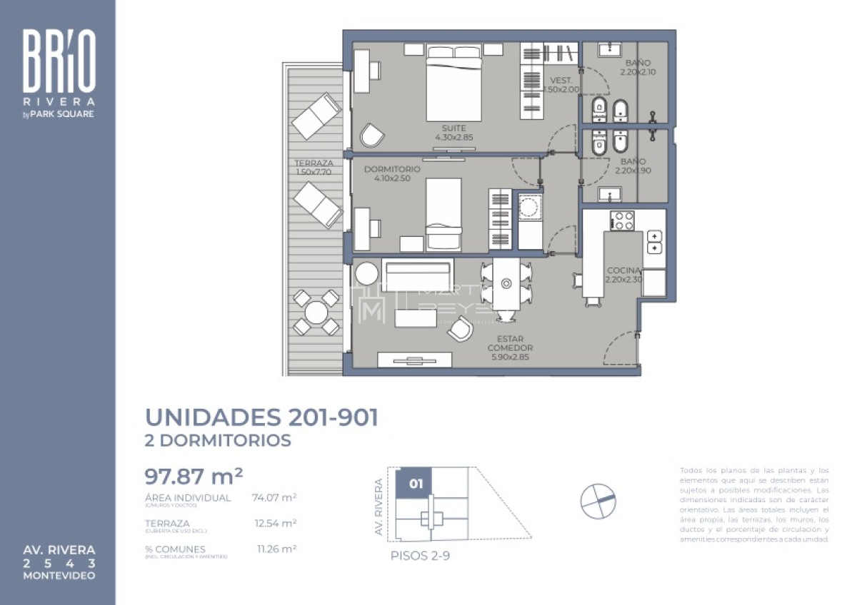Apartamento ID.1457 - Venta Apartaemnto 2 dormitorios en Pocios (cod 1457)