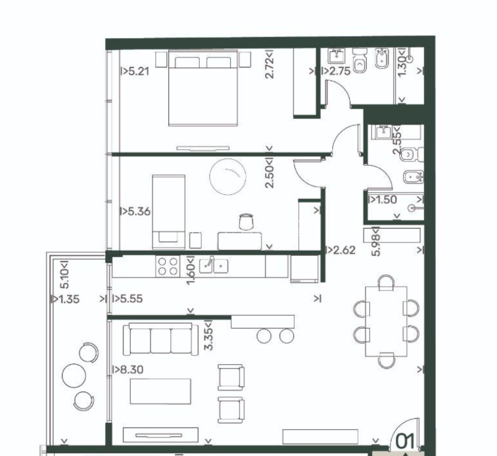 Apartamento ID.454 - Venta Apartamento 2 dormitorios Pocitos ( COD 454)