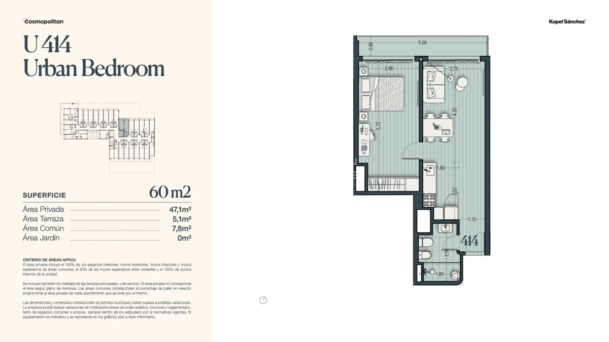 Apartamento ID.1492 - Venta de Apartamento 1 dormitorio en Parque Rodó (cod 1492)