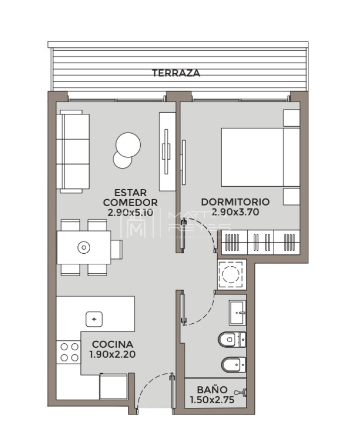 Apartamento ID.470 - Venta Apartamento 1 dormitorio Pocitos EN POZO