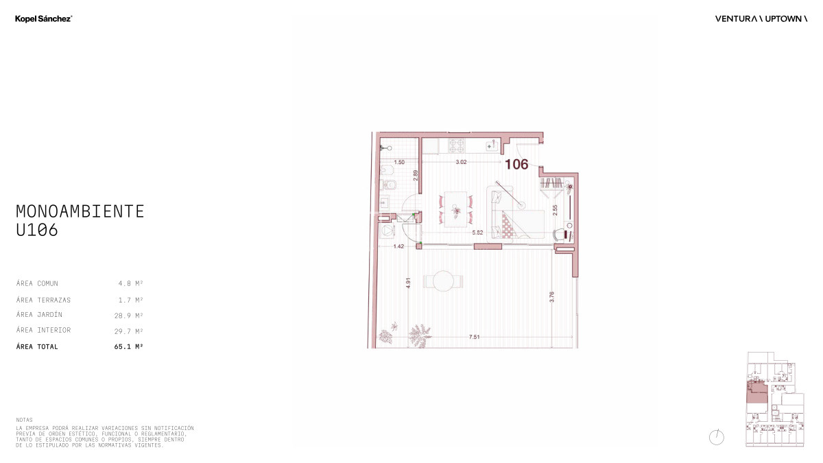 Apartamento ID.1360 - Venta Monoambiente en Cordon (Cod. 1360)