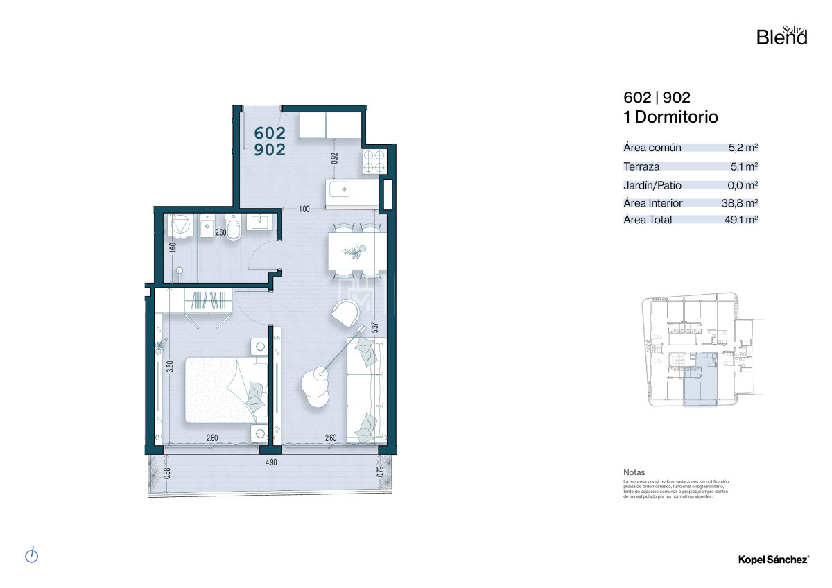 Apartamento ID.1328 - Apartamento 1 Dormitorio en Cordon Sur (Cod. 1328)