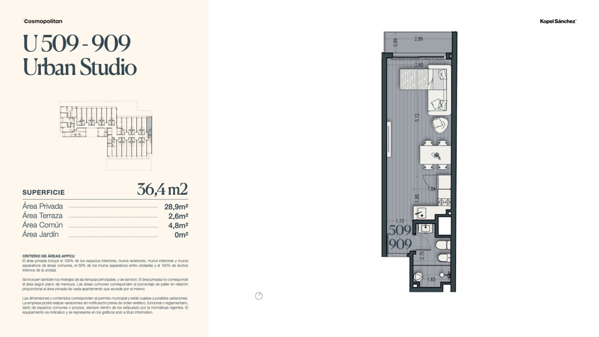 Apartamento ID.1499 - Venta Monoambiente en Parque Rodó (cod 1499)