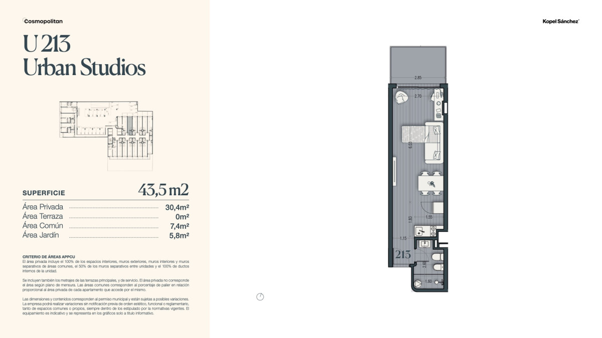 Apartamento ID.1309 - Venta de Monoambient en Parque Rodó (cod 1309)