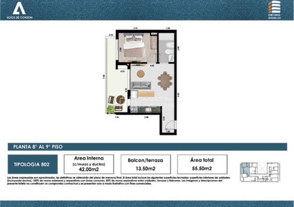 Apartamento ID.1181 - Venta Divino Apartamento De 1 Dormitorio Al Frente En Cordón. Piso 8! Piso Alto! Altos De Cordón.  cod 1181