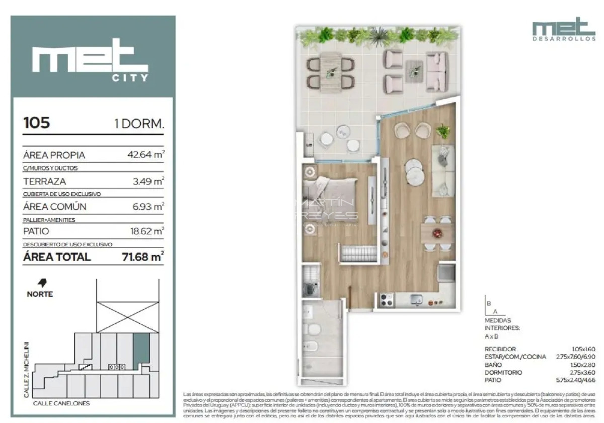 Apartamento ID.746 - Venta Apartamento 1 Dormitorio en Cordón Sur (COD 746)