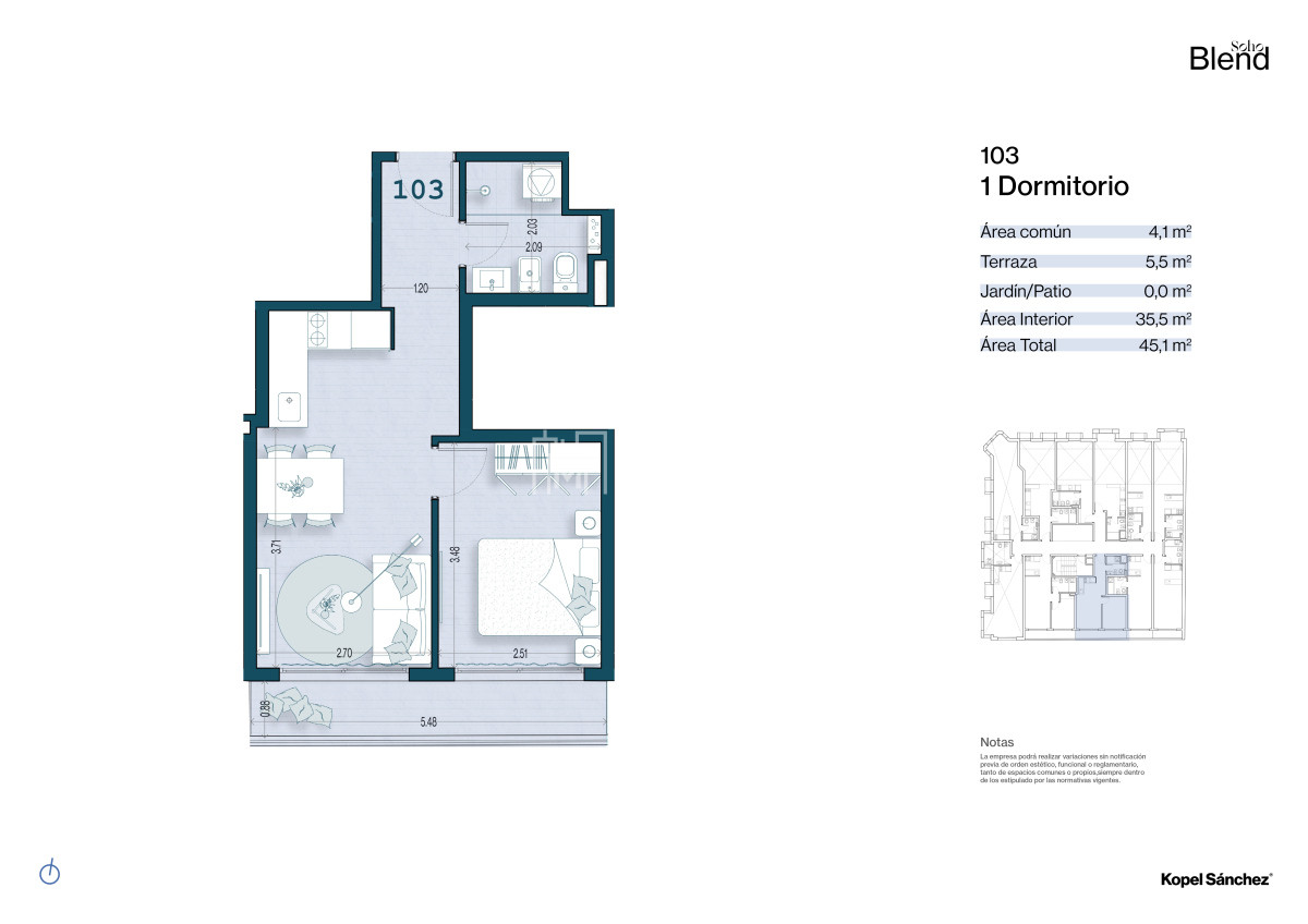 Apartamento ID.1314 - Venta Apartamento 1 Dormitorio en Obra en el Barrio de Cordon (cod1314).
