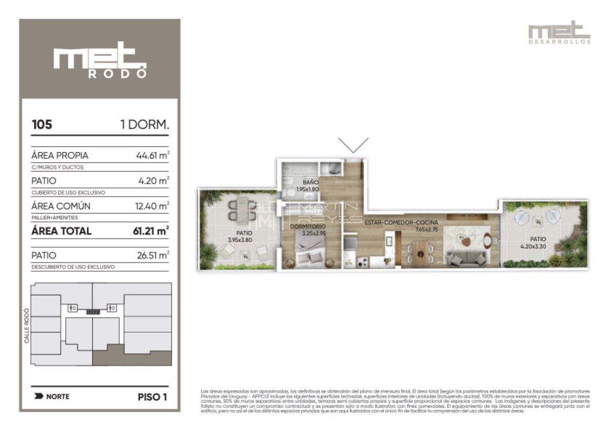 Apartamento ID.161 - Venta Apartamento de 1 Dormitorio (COD 161)