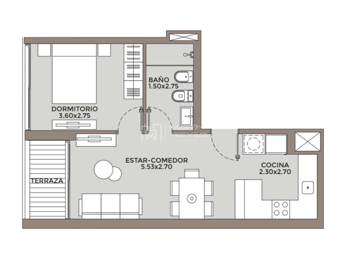 Apartamento ID.480 - Venta Apartamento 1 dormitorio Pocitos EN POZO