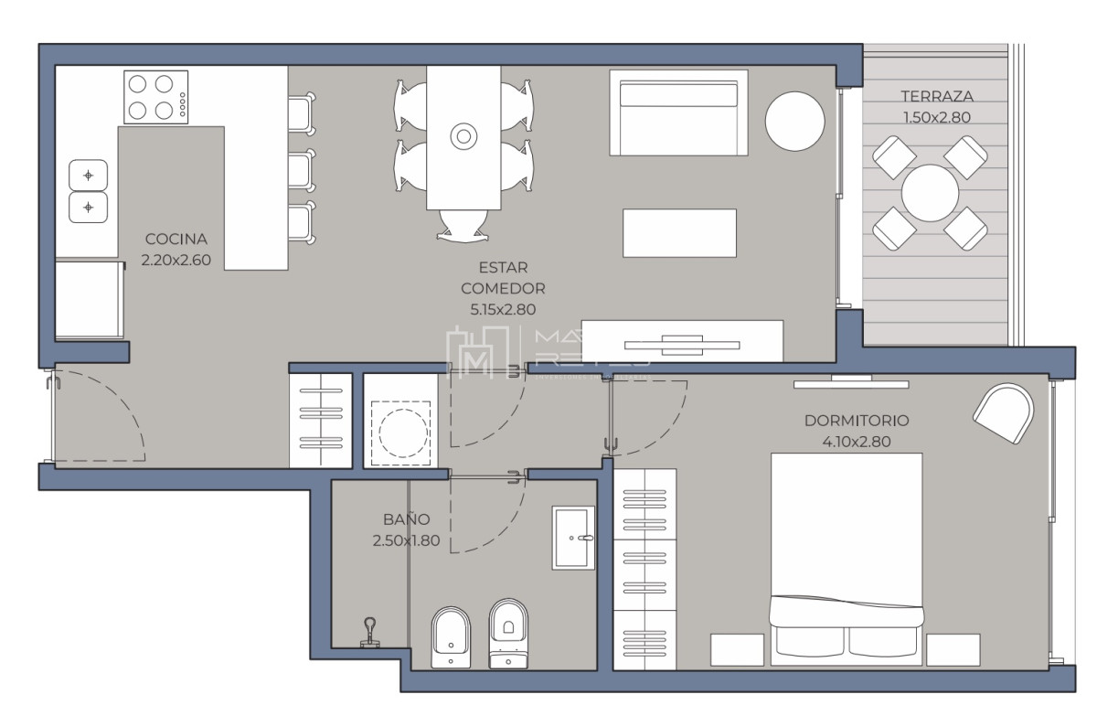 Apartamento ID.1475 - Venta Apartamento 1 dormitorio en Pocitos (cod 1475)