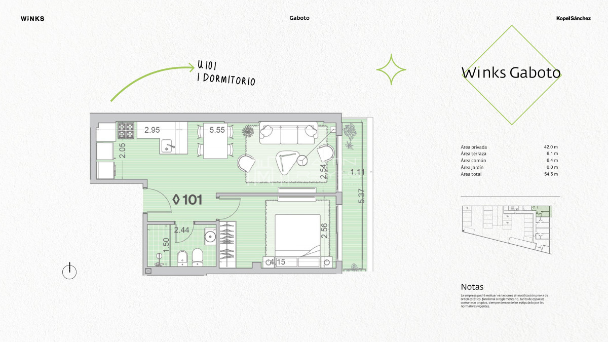 Apartamento ID.1437 - Venta Apartamento 1 Dormitorio en Cordón (Cod. 1437)