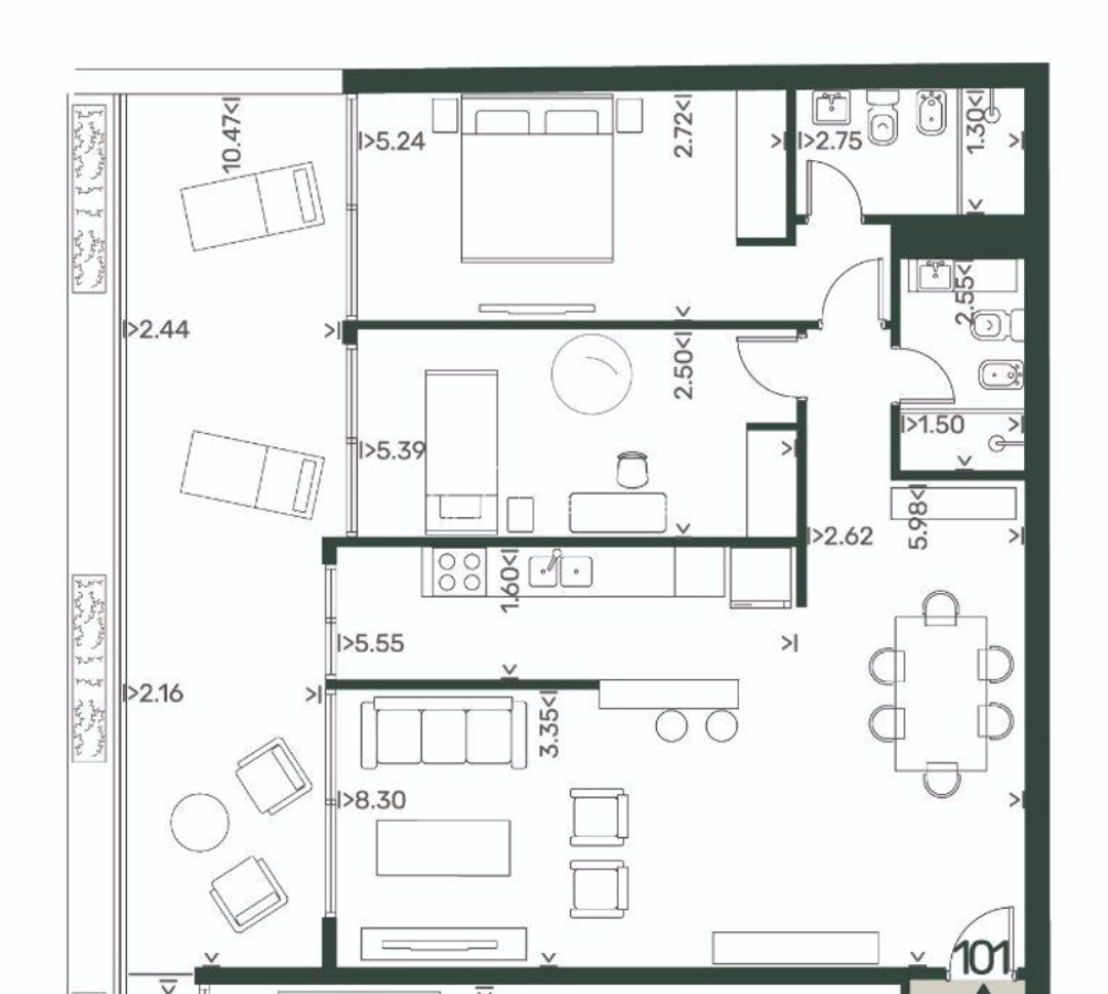Apartamento ID.452 - Venta Apartamento 2 dormitorios Pocitos  (COD 452)