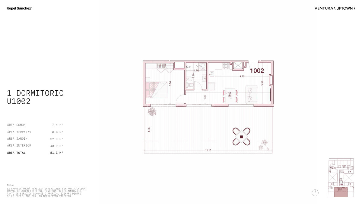 Apartamento ID.1374 - Venta Apartamento 1 Dormitorio en Cordón (Cod. 1374)