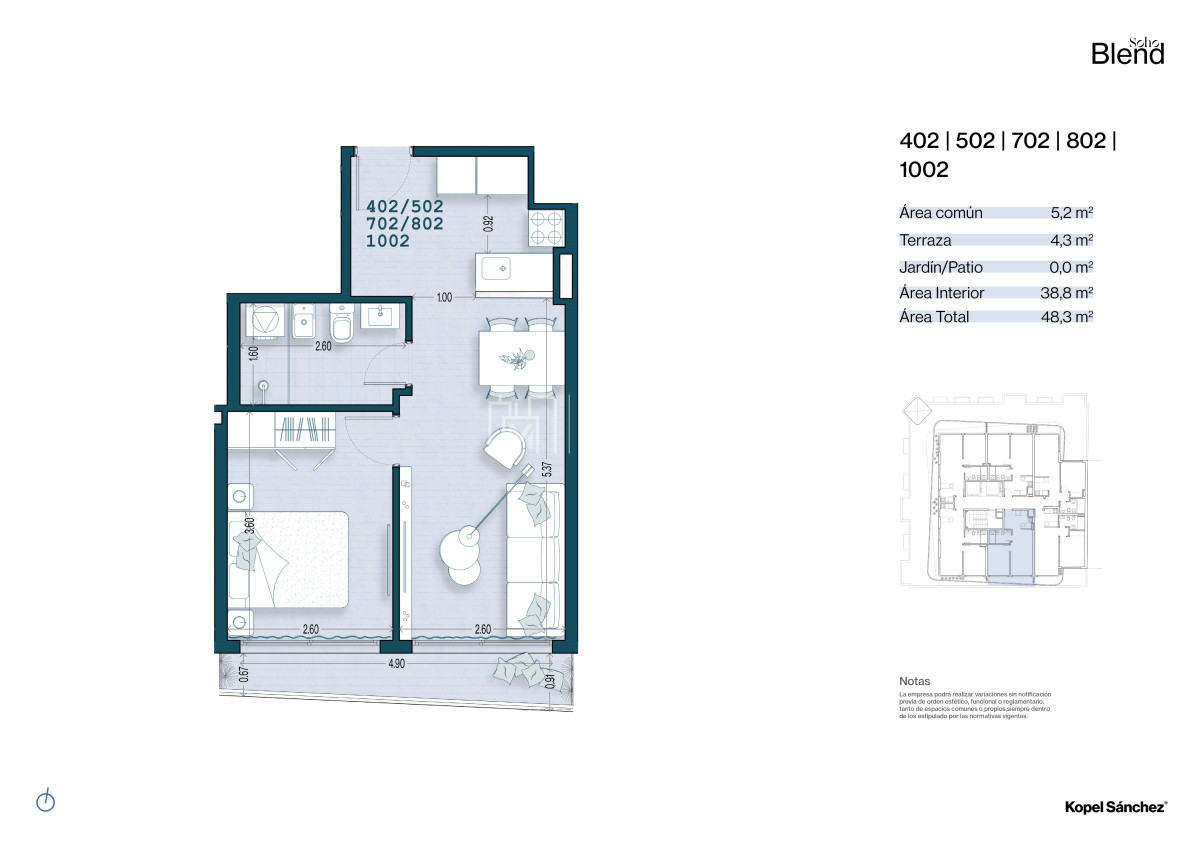 Apartamento ID.1324 - Venta Apartamento 1 Dormitorio Cordon Sur (Cod. 1324)