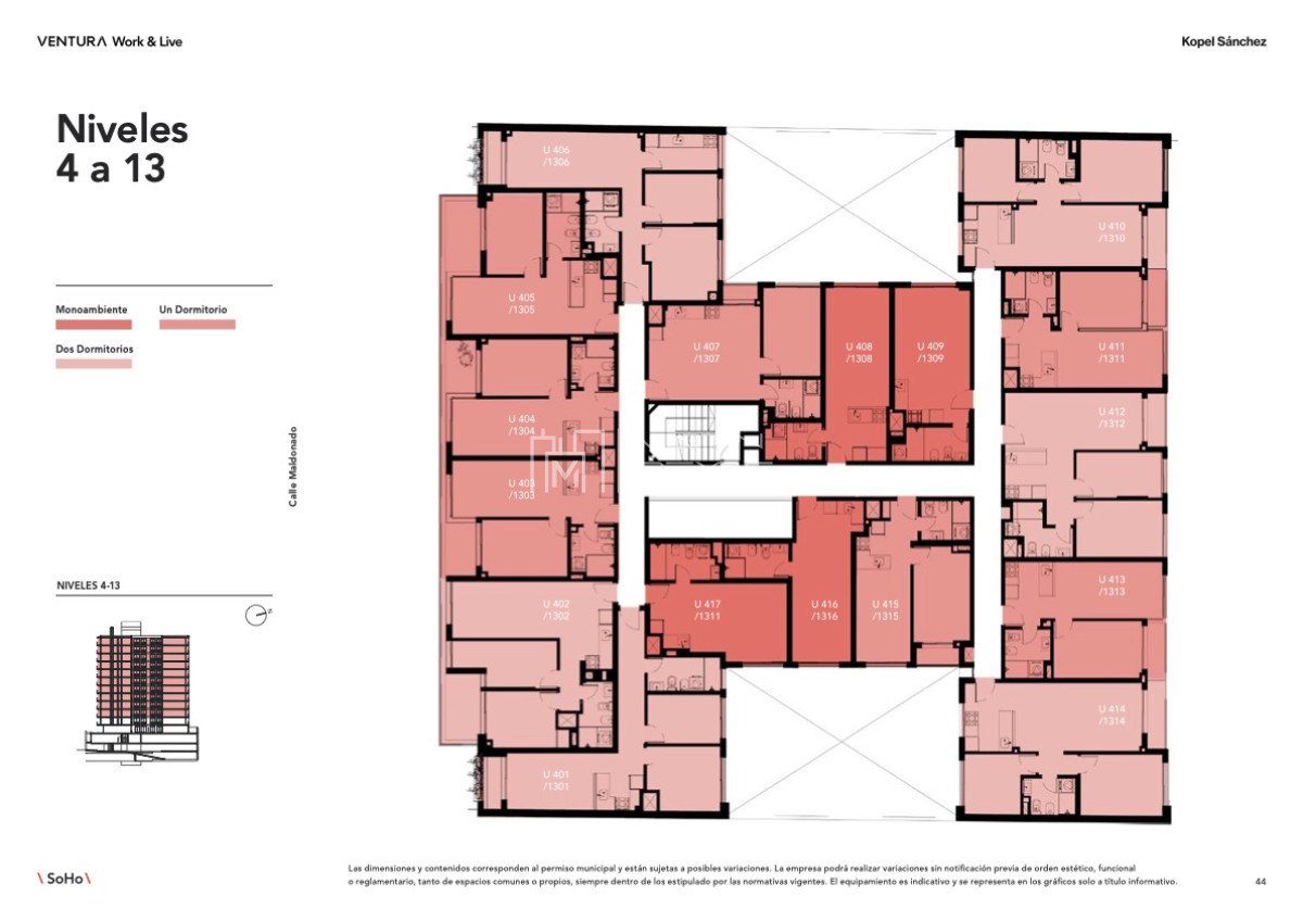 Apartamento ID.265 - Alquiler Monoambiente Cordón Soho