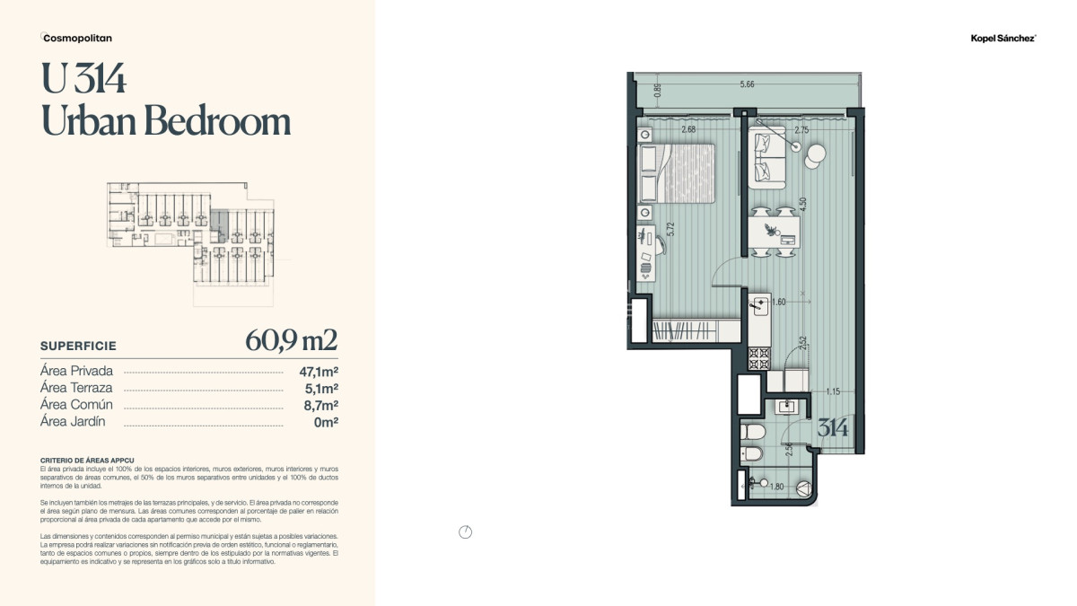 Apartamento ID.1493 - Venta de Apartamento 1 dormitorio en Parque Rodó (cod 1493)