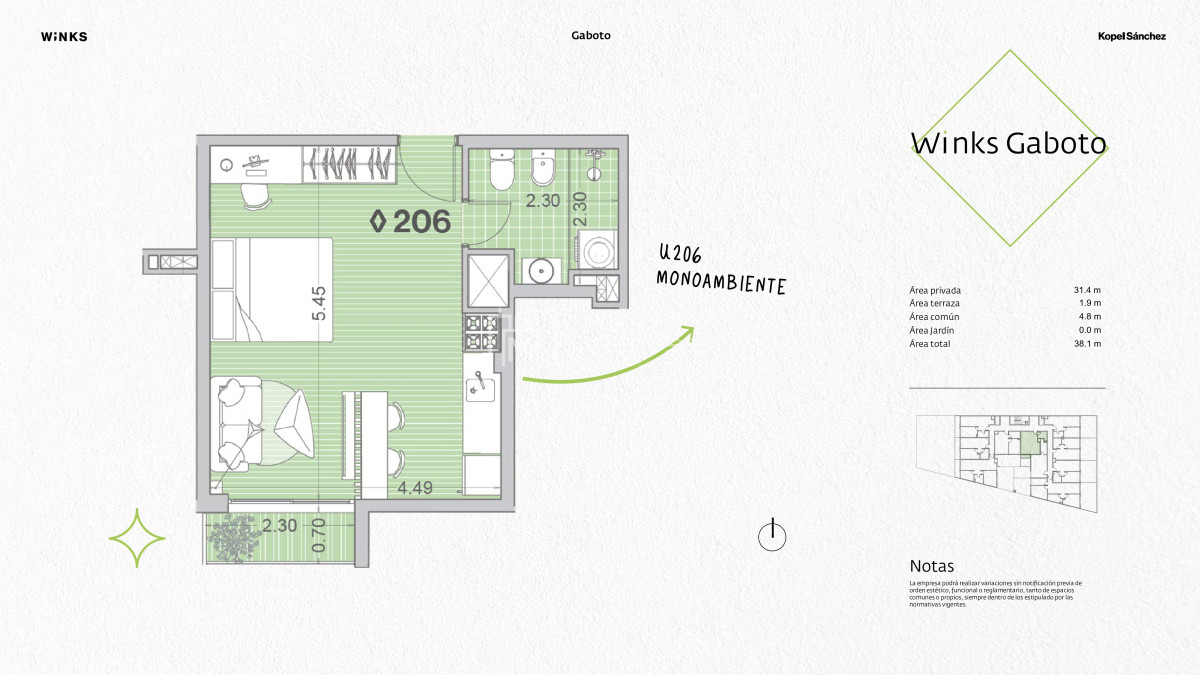 Apartamento ID.1439 - Venta Monoambiente en Cordón (Cod. 1439)