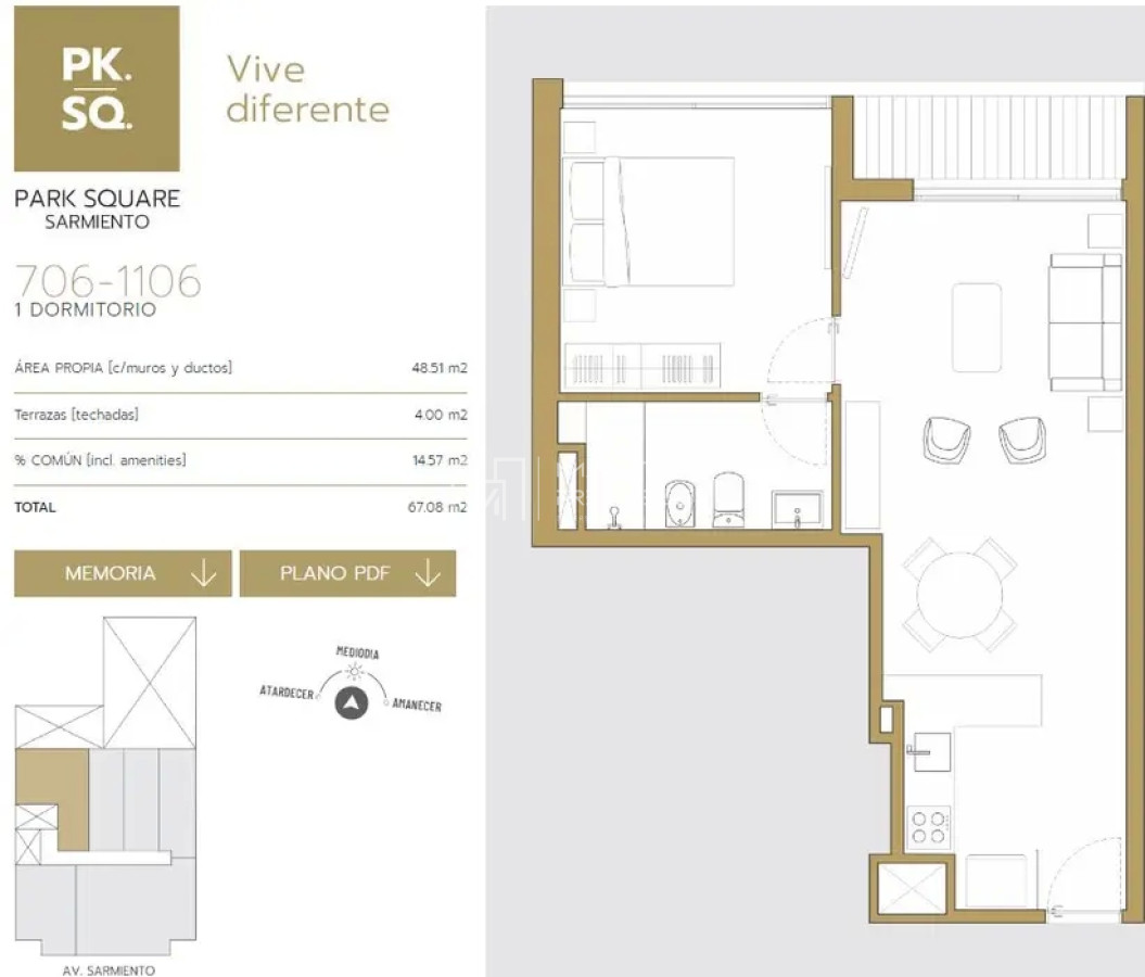 Apartamento ID.837 - Venta Apartamento Monoambiente en Punta Carretas