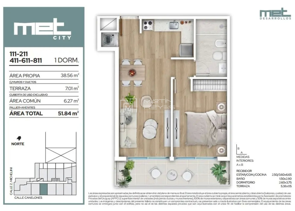Apartamento ID.755 - Venta Apartamento 1 Dormitorio en Cordón Sur (COD 755)