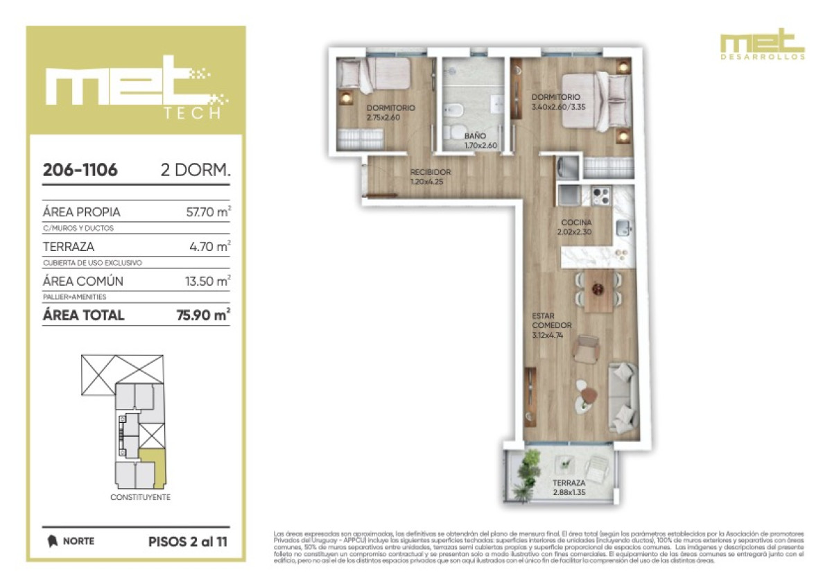 Apartamento ID.191 - Venta Apartamento de 2 Dormitorios 