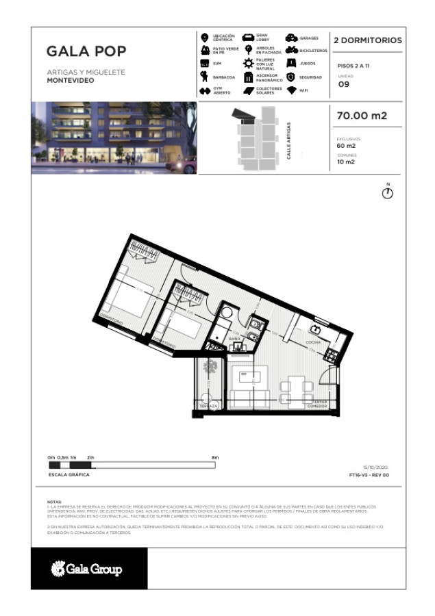 Venta Apartamento Gala Pop 1 dormitorio - 1009