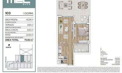 Venta Apartamento 1 Dormitorio Cordón Sur (COD 1145)