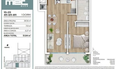 Venta Apartamento 1 Dormitorio Cordón Sur (COD 1153)