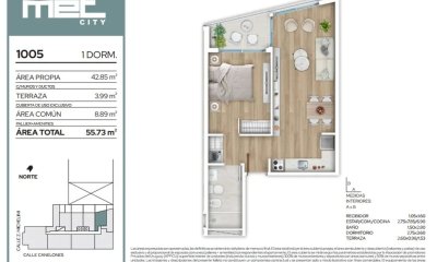 Venta Apartamento 1 Dormitorio en Cordón Sur (COD 747)