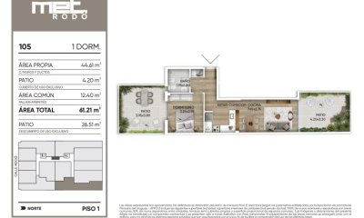 Venta Apartamento de 1 Dormitorio (COD 161)