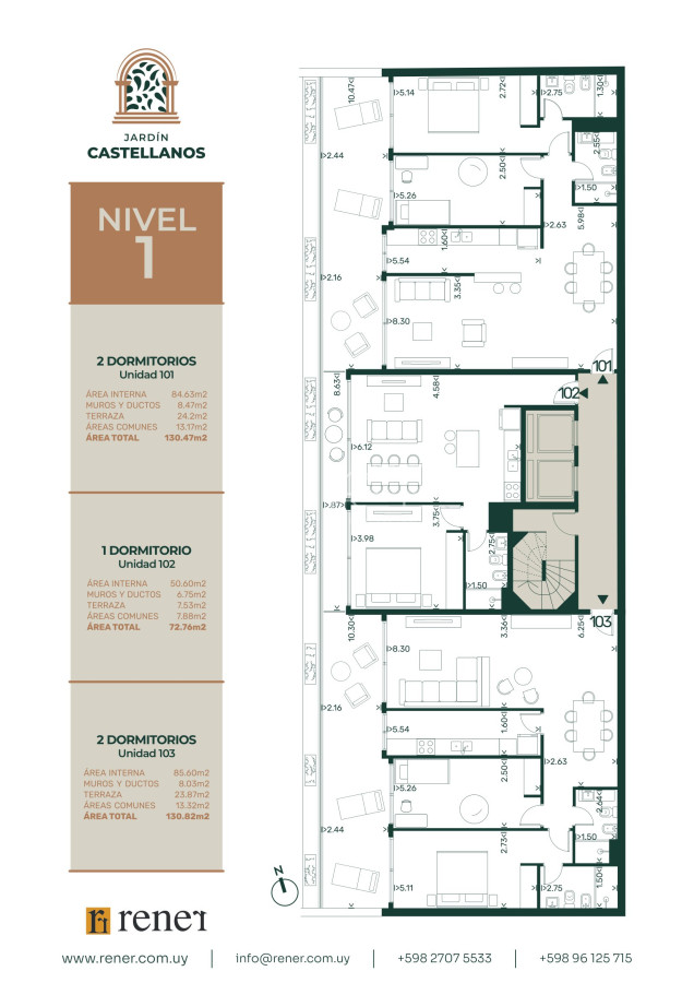 Apartamento ID.452 - Venta Apartamento 2 dormitorios Pocitos  (COD 452)