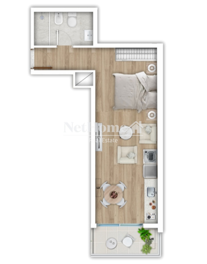 Apartamento ID.420 - Monoambiente a la venta en Centro - Montevideo