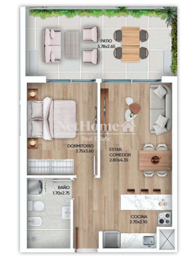 Apartamento ID.424 - Apartamento de 1 dormitorio a la Venta en Cordón