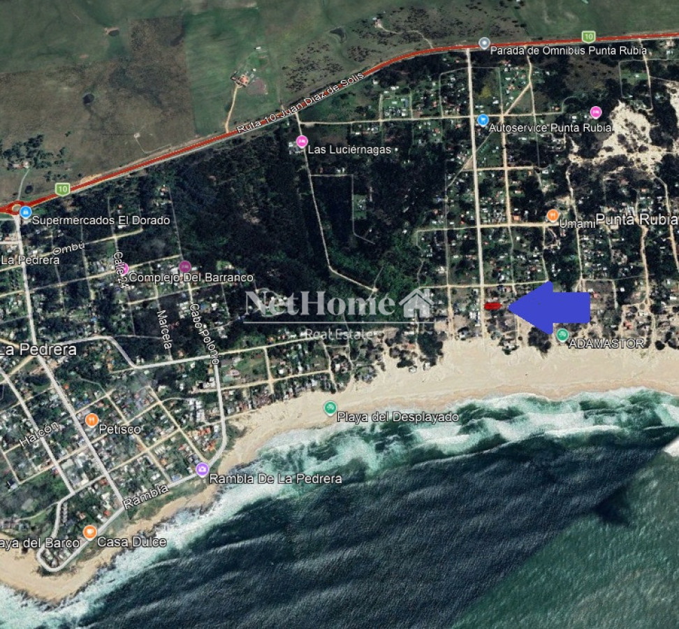 Terreno ID.1055 - Terreno 500 mts Punta Rubia a metros del Mar