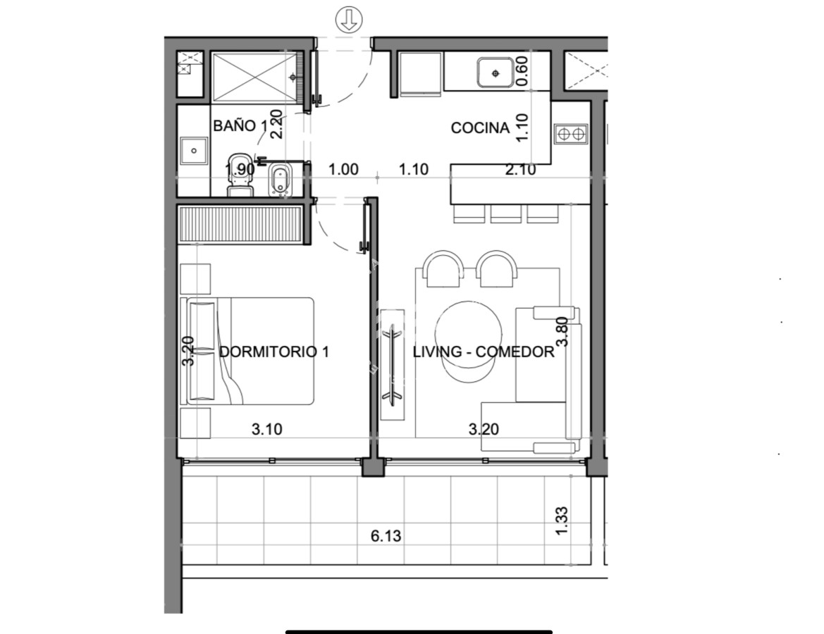 Apartamento ID.192 - OPORTUNIDAD en pozo! Apartamento 1 dormitorio en Primera línea, Punta del Este