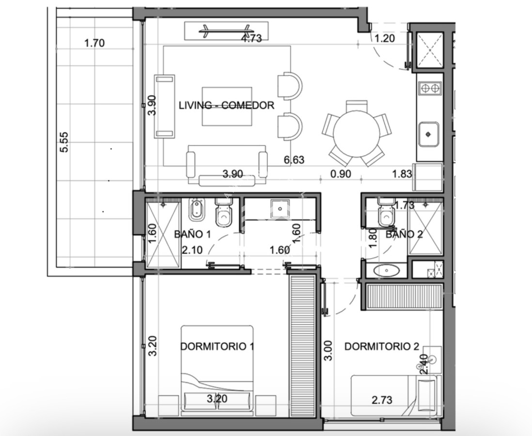 Apartamento ID.191 - VENTA en pozo 2 dormitorios primera línea frente al mar, Punta del Este
