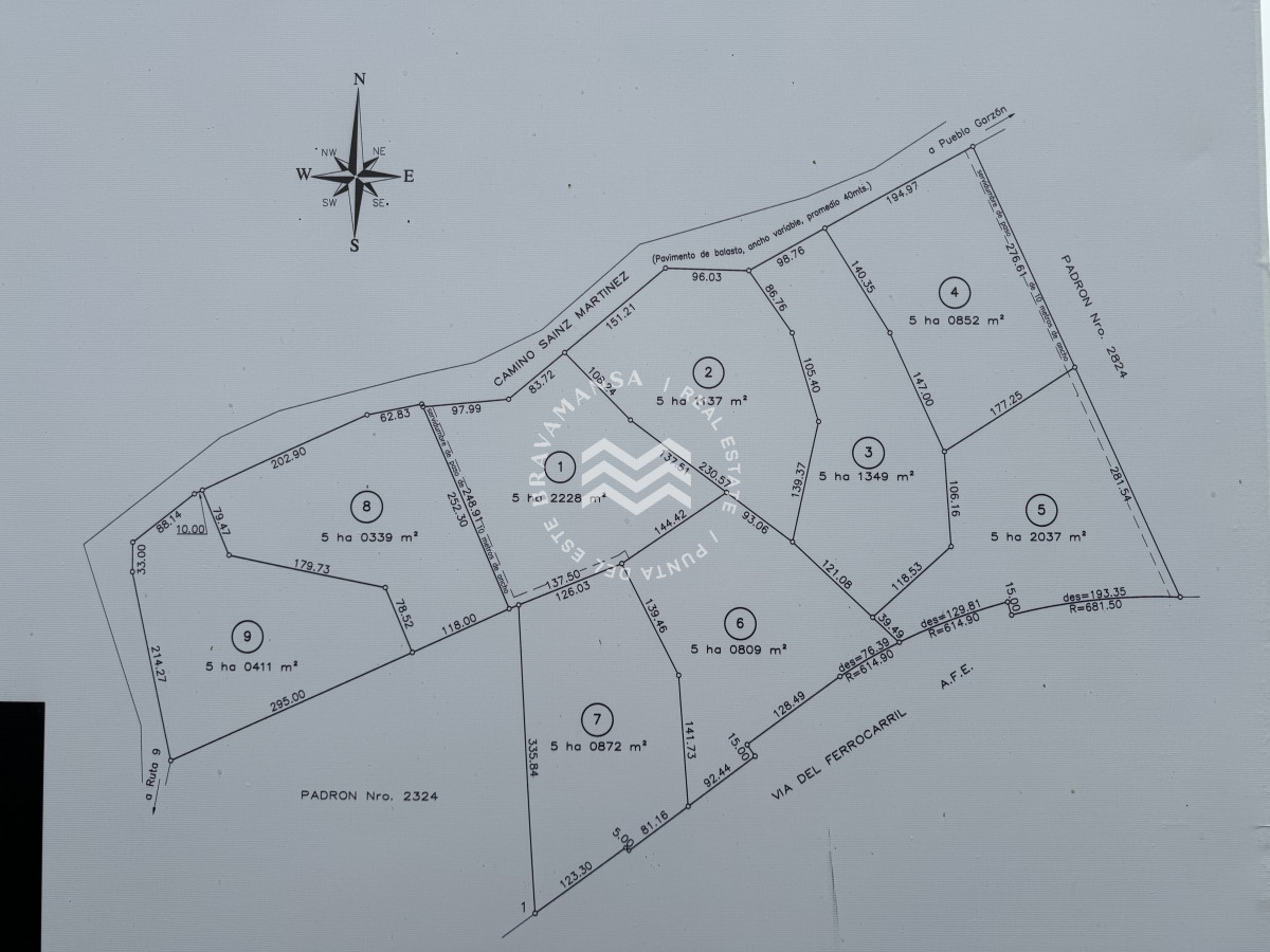 Chacra ID.273 - VENTA Chacra 5 ha en Chacras del Ferrocarril en Garzón