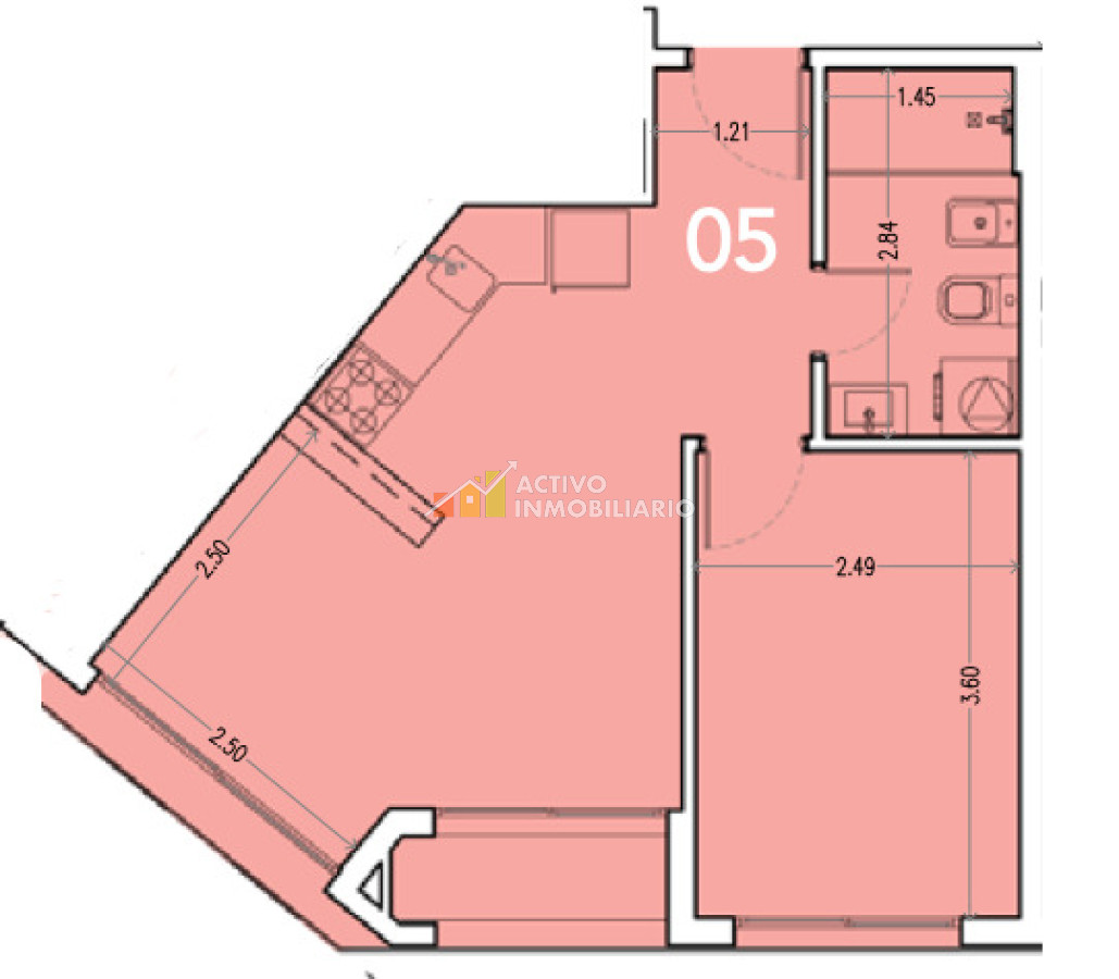 Apartamento ID.535 - Alquiler apartamento 1 dormitorio - Cordón 