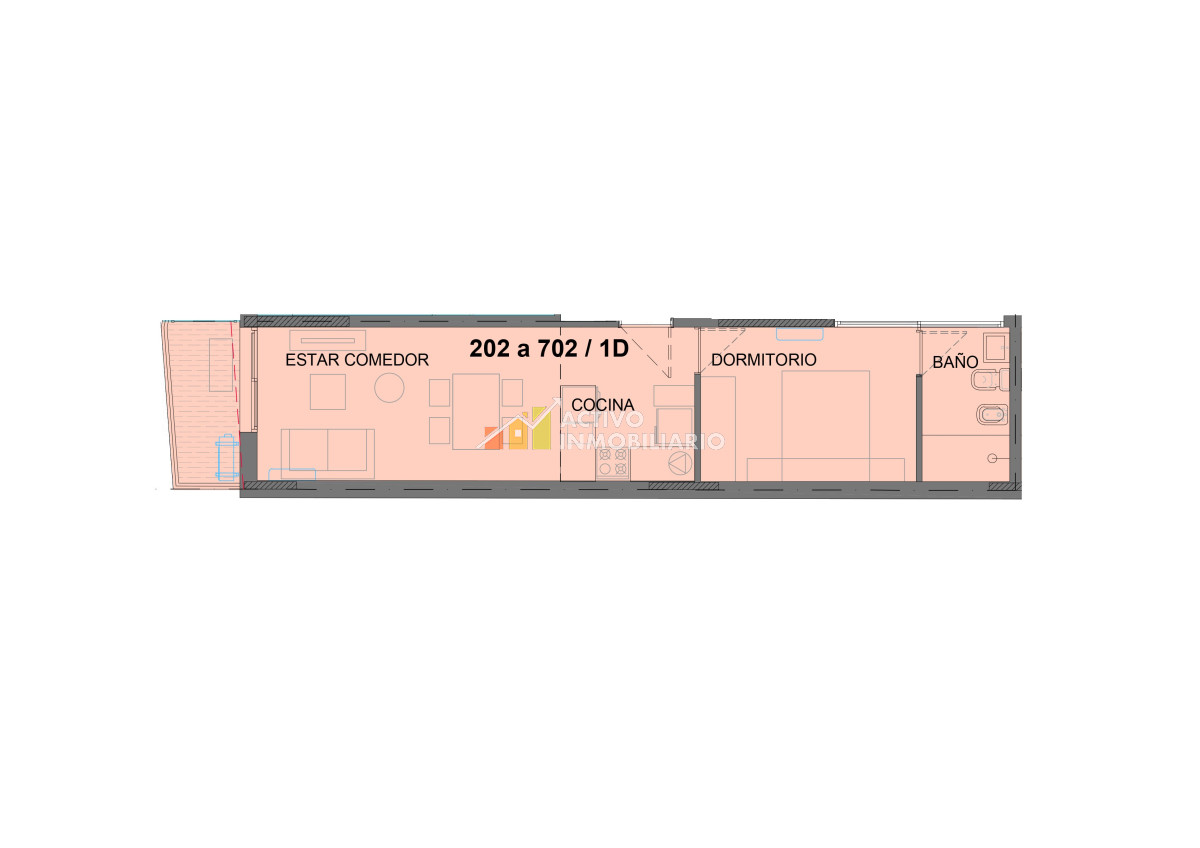 Apartamento ID.66 - Venta obra nueva con renta 1 dormitorio + terraza - La Blanqueada