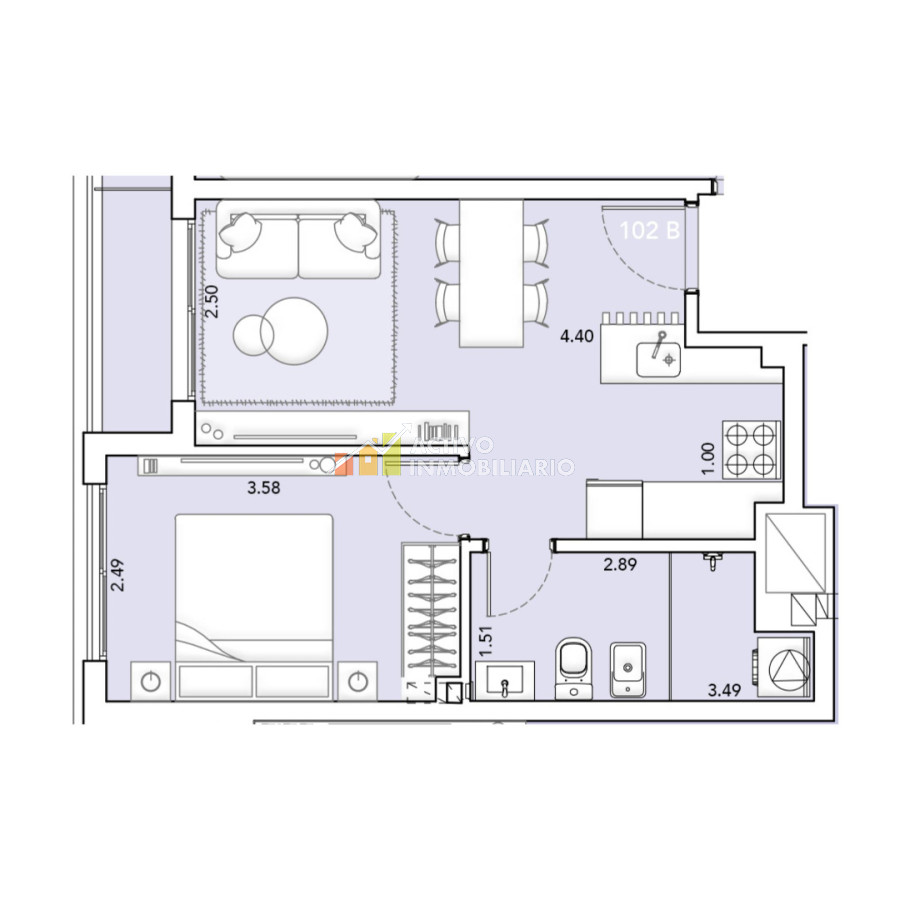 Apartamento ID.508 - Alquiler 1 dormitorio - La Blanqueada 