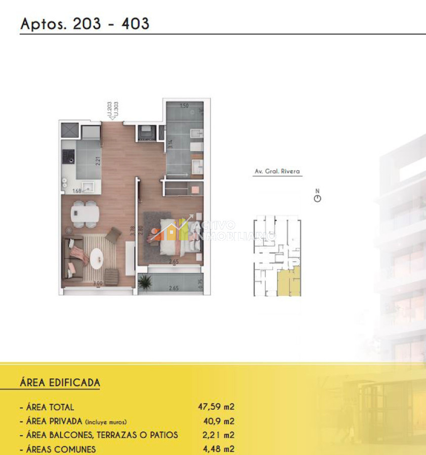 Apartamento ID.230 - Venta apartamento 1 dormitorio + terraza + opcion garaje - Malvin 