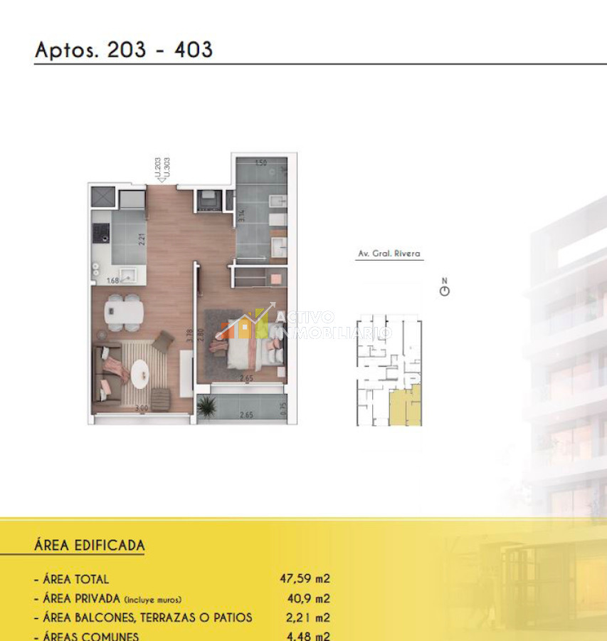 Apartamento ID.275 - Venta apartamento a estrenar 1 dormitorio + terraza + garaje opcional - Malvin 