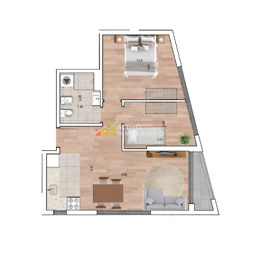 Apartamento ID.467 - Alquiler apartamento 2 dormitorios - La Blanqueada