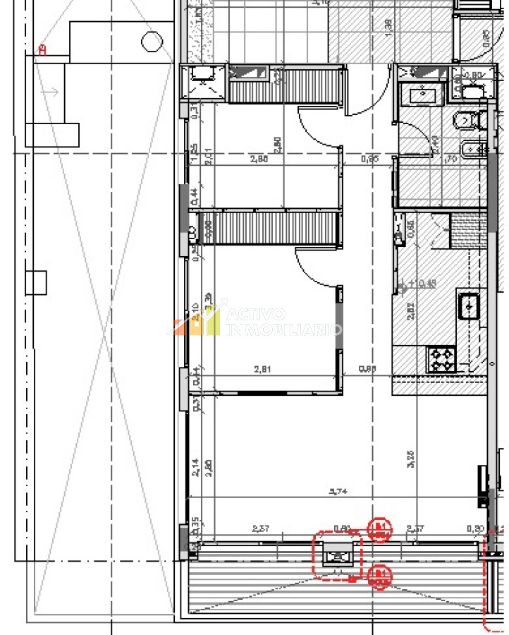 Apartamento ID.111 - Venta apartamento 2 dormitorios + terraza con parrillero + garaje - Barrio Sur 