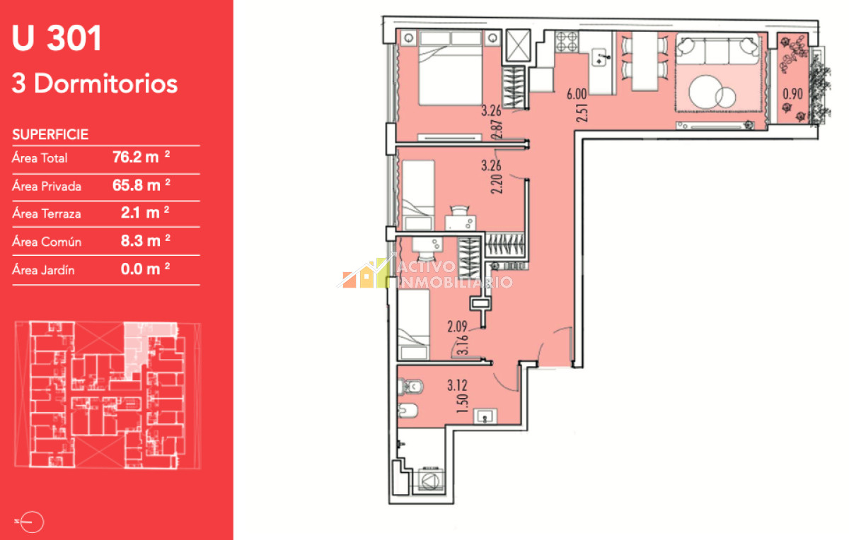 Apartamento ID.411 - Venta apartamento a estrenar 3 dormitorios - Cordón 