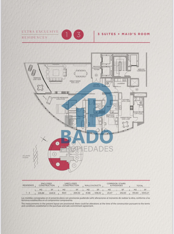 Apartamento ID.82 - Exclusiva Torre trump de 3D y 3B