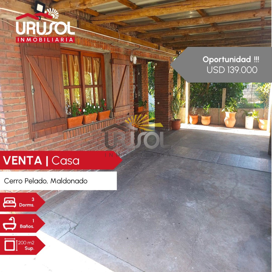 Casa ID.98 - Se VENDE Casa de 3 Dormitorios en Cerro Pelado