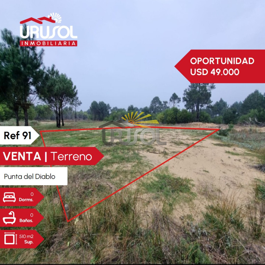 Terreno ID.91 - SE VENDE TERRENO EN PUNTA DEL DIABLO